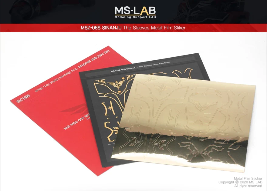 MG Sinanju Metal Film Sticker (Gold) - Image 9