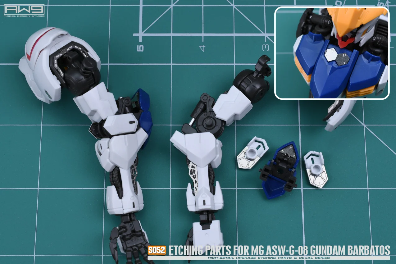 S52 Photo Etch MG Gundam Barbatos w/ Decals - Image 13