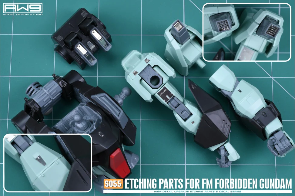 S55 Photo Etch FM 1/100 Forbidden Gundam w/ Decals - Image 10