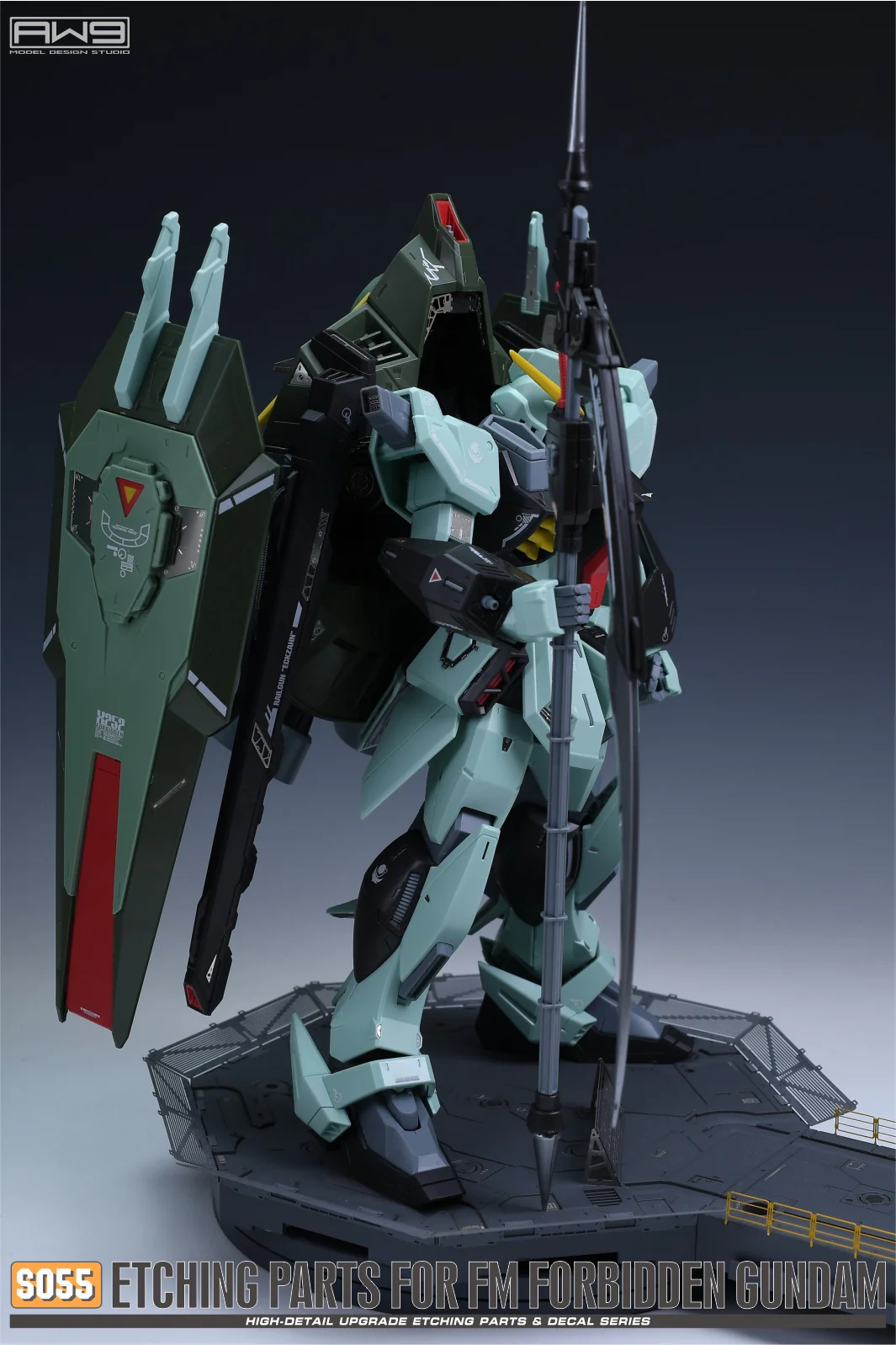S55 Photo Etch FM 1/100 Forbidden Gundam w/ Decals - Image 9